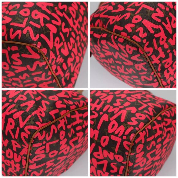 LOUIS VUITTON Monogram Graffiti Speedy 30 Hand Bag Pink M93704 LV Auth 115047AV - Picture 16 of 16